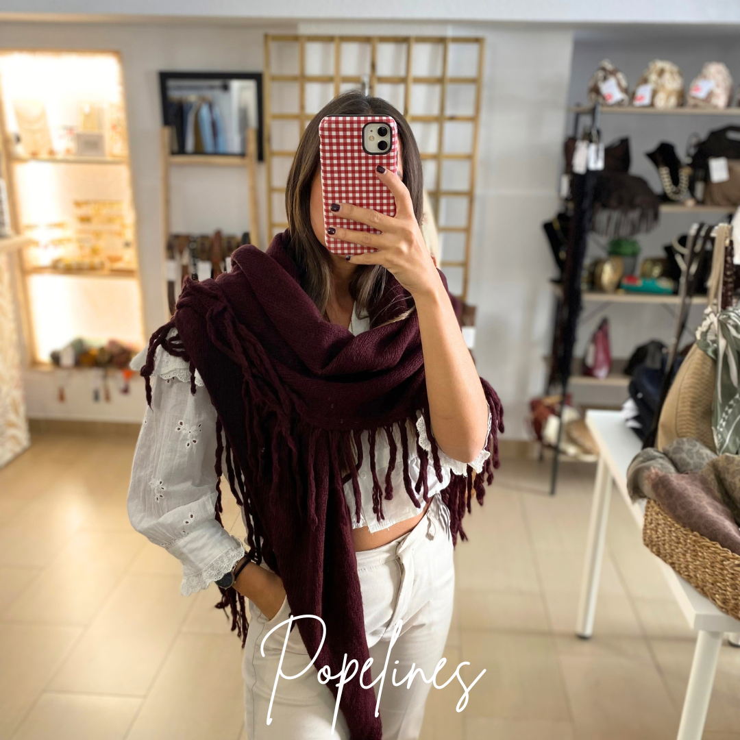 Capa flecos vino