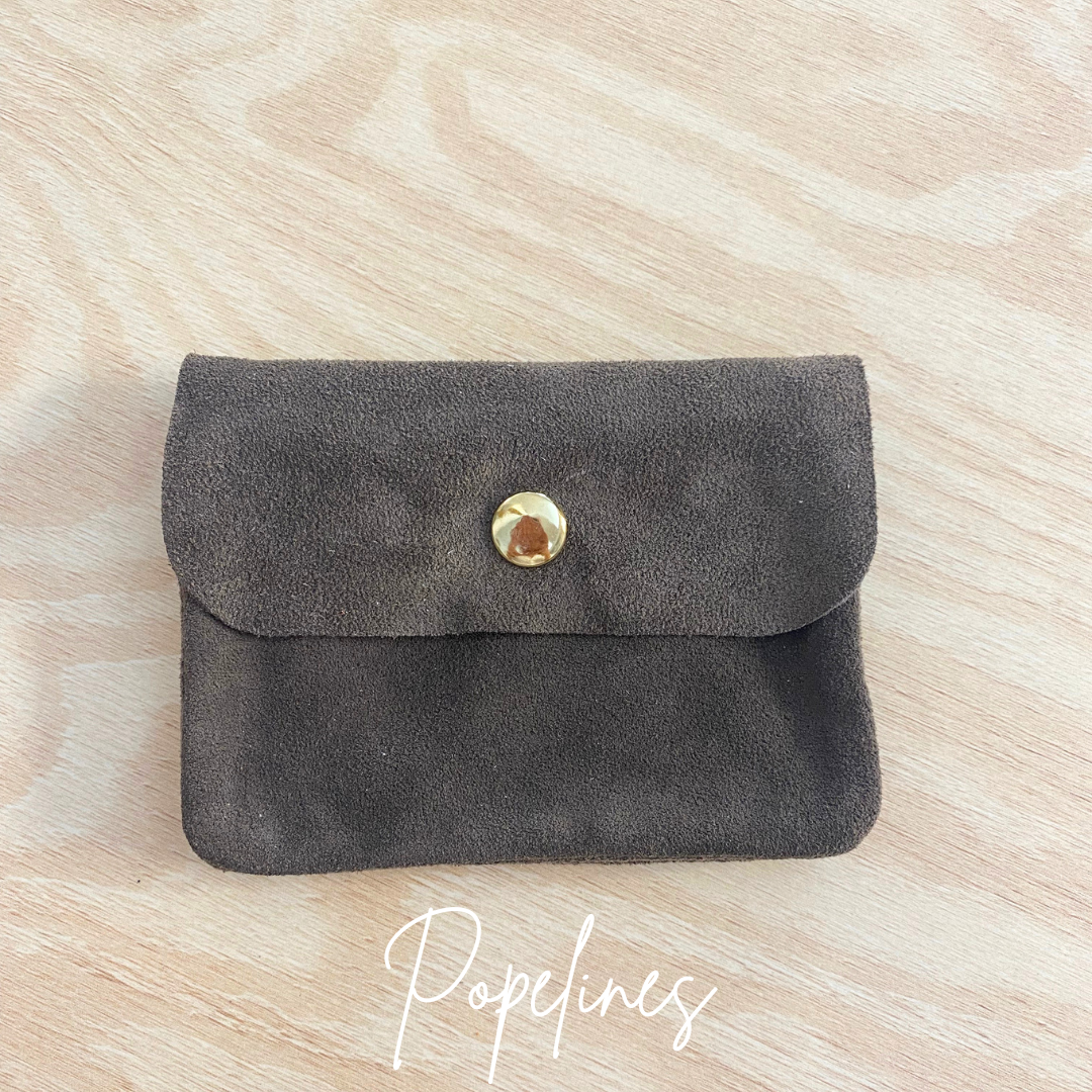 Cartera piel topo