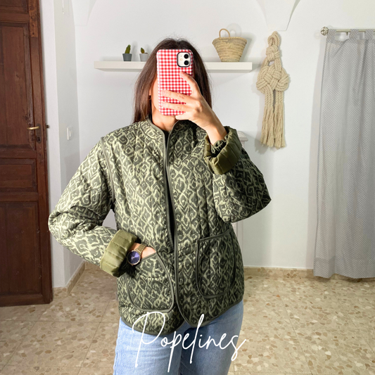 Chaqueta acolchada verde