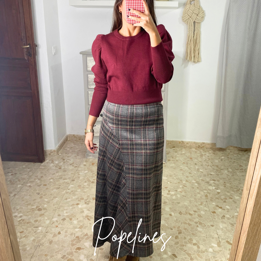 Falda Escocia gris