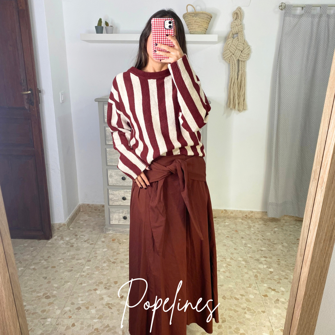 Falda lazada teja
