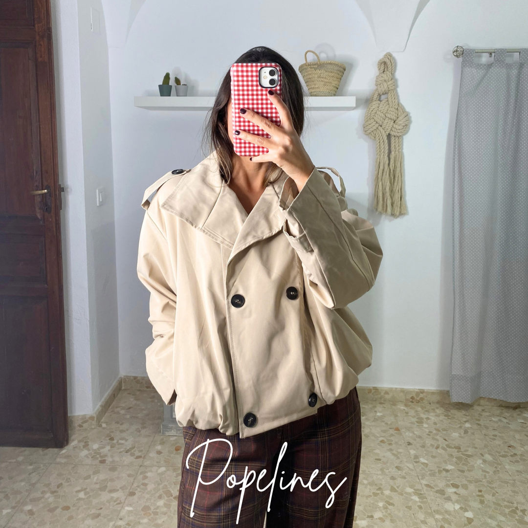 Gabardina globo beige