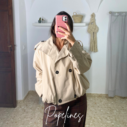 Gabardina globo beige