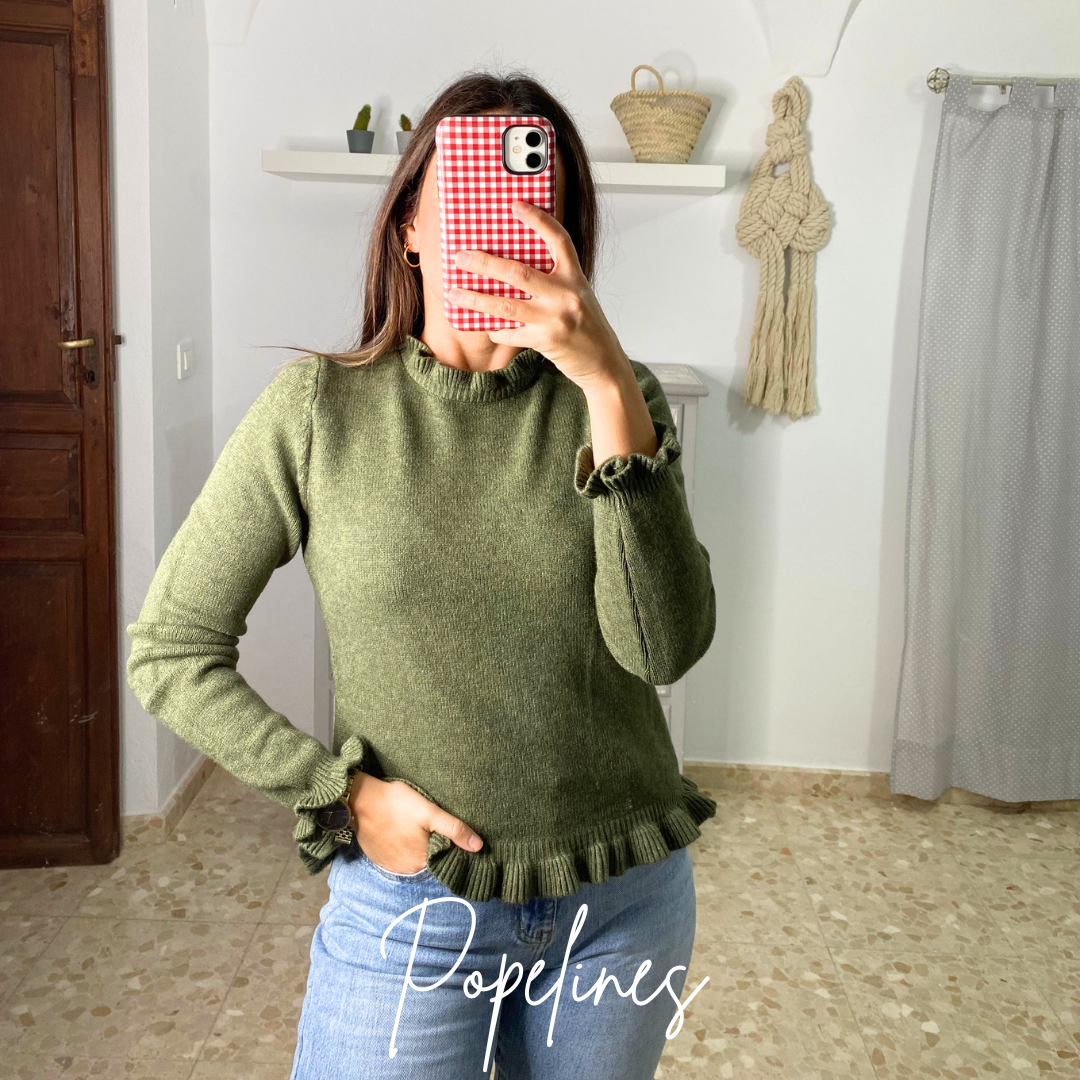 Jersey detalle volante verde