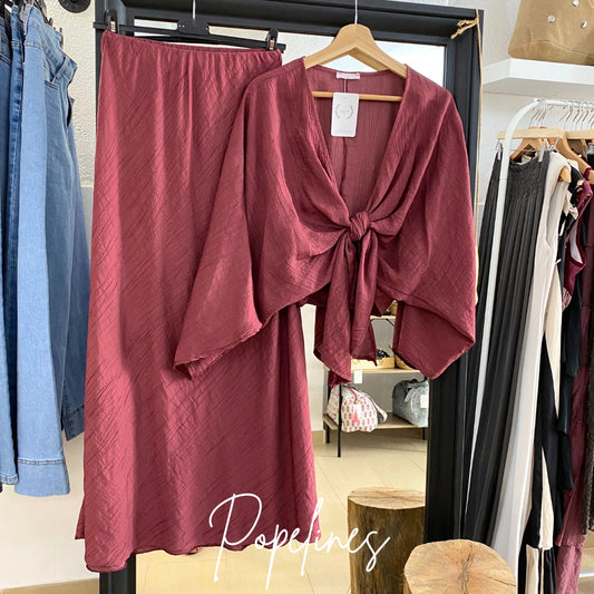 Conjunto Mina burdeos