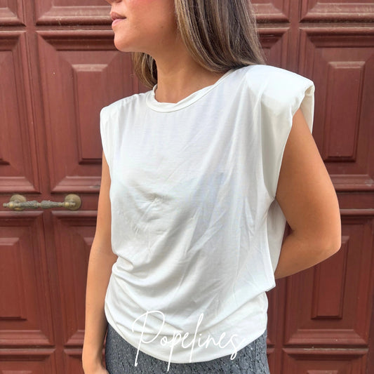 Camiseta hombrera blanca