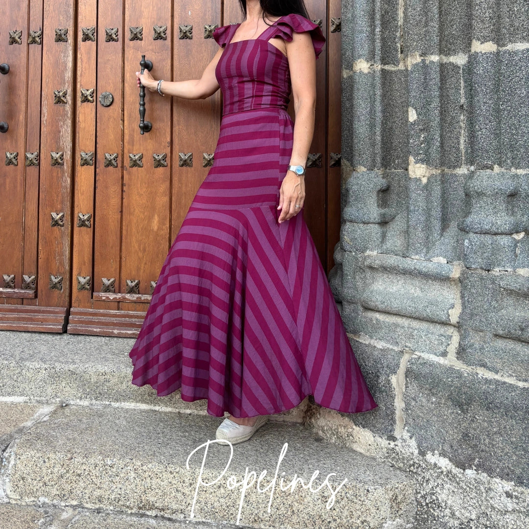 Conjunto listas rosa