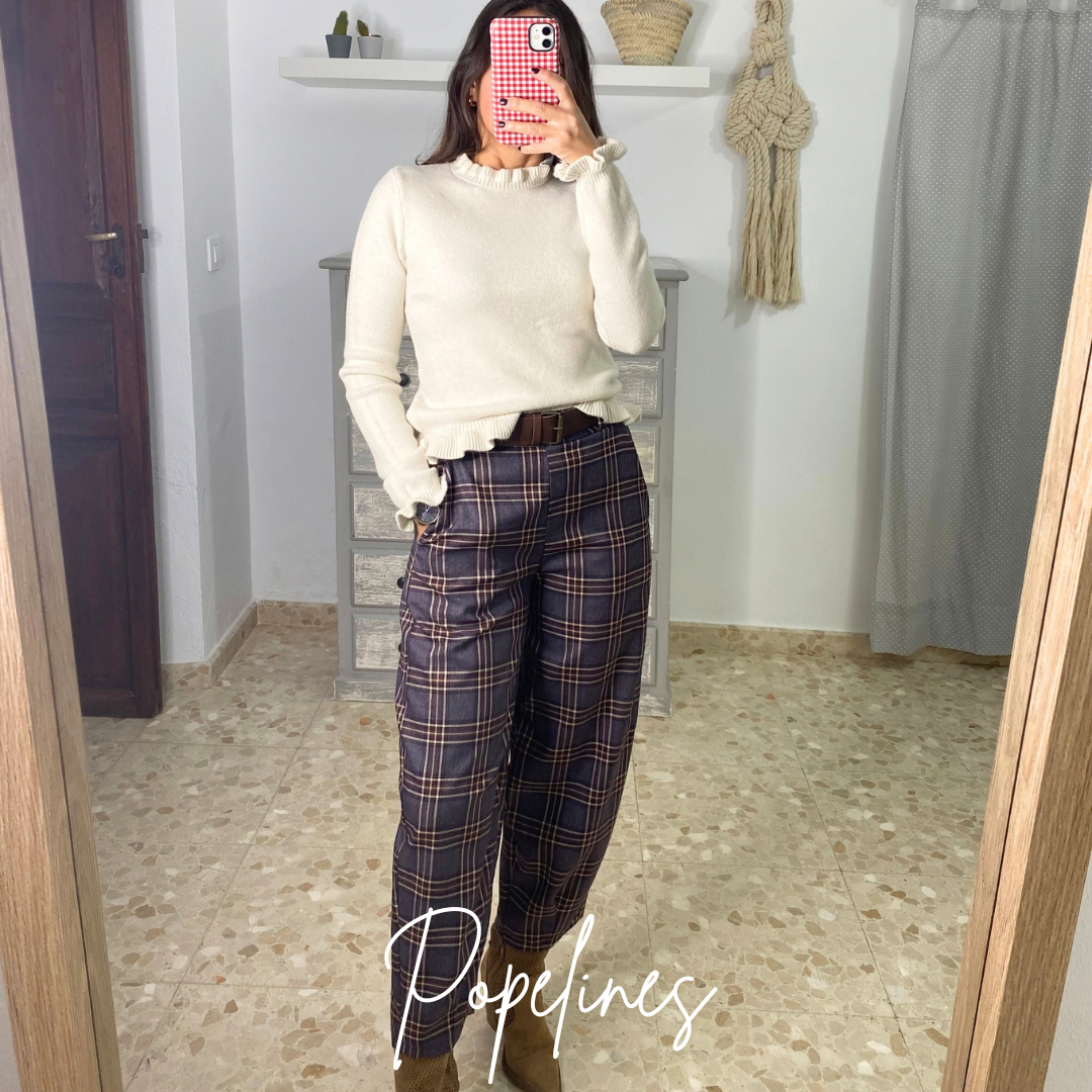 Pantalón cuadros azul