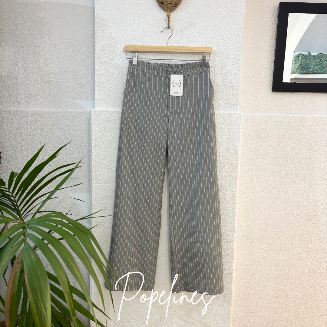 Pantalón listas gris