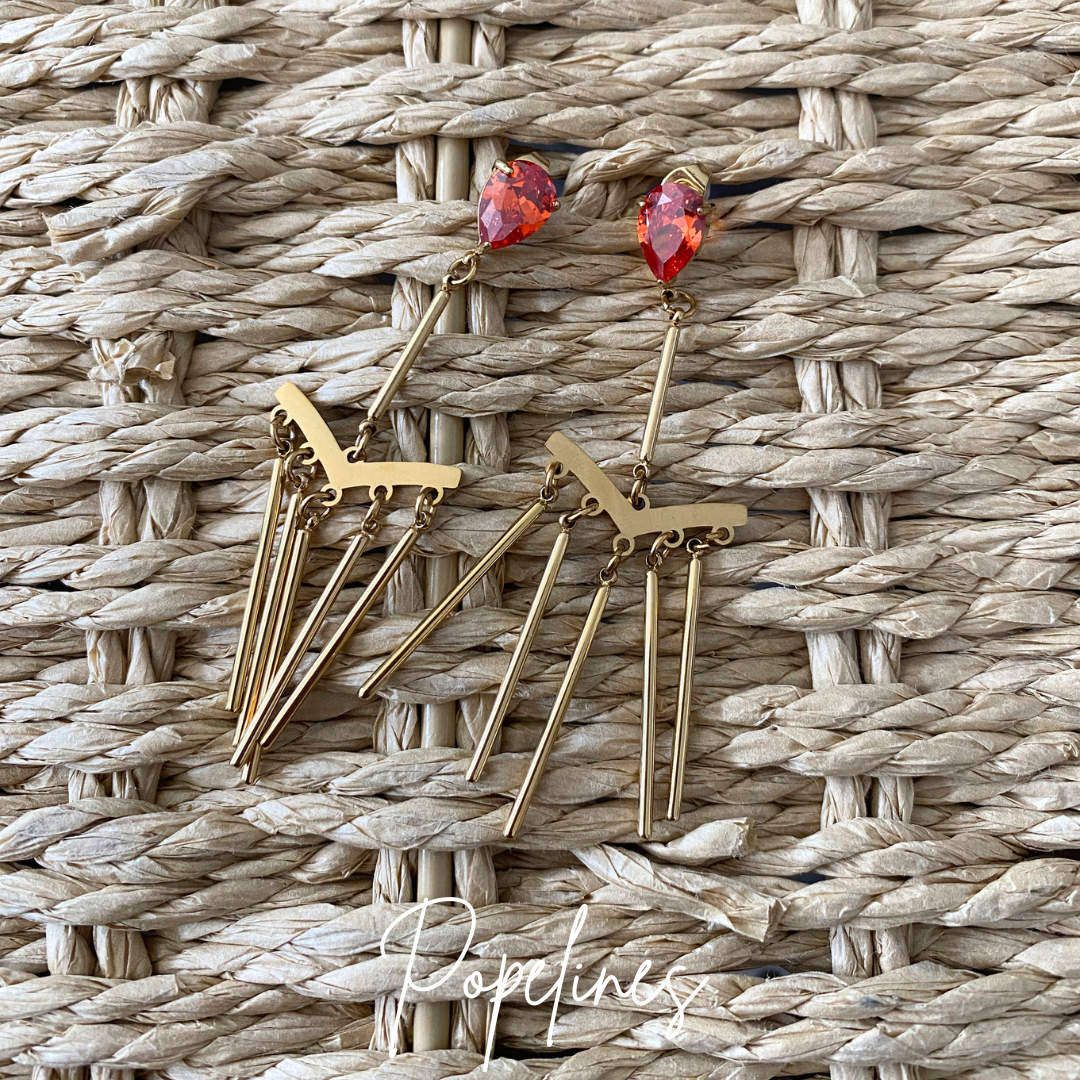 Pendientes Lourdes teja