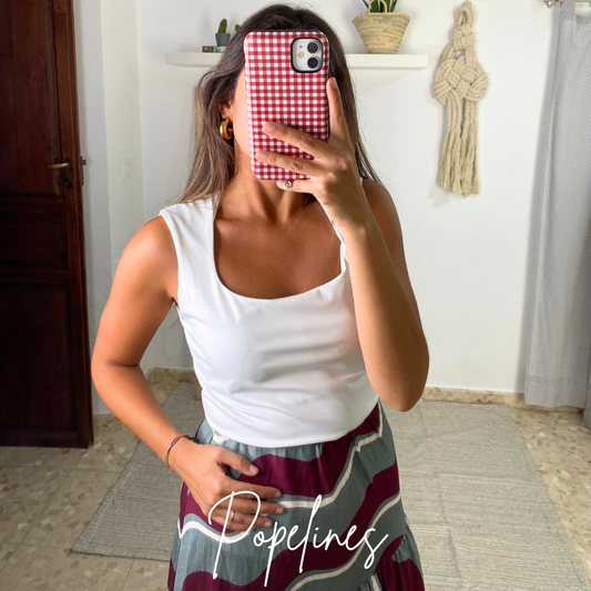 Top basic blanco