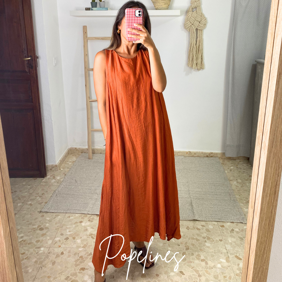 Vestido Alejandra teja