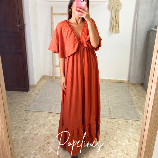 Vestido Sicilia teja